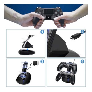 پایه شارژر دسته PS4 مدل HB-P4002B (جعبه باز)